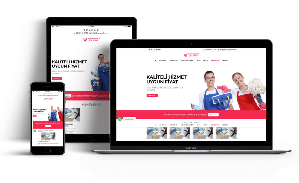 Temizlik Firma Web Sitesi Dakik13