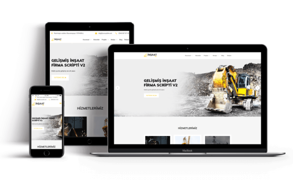 İnşaat Web Site Paketi Dakik21