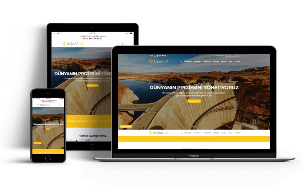 İnşaat Web Site Paketi Dakik18