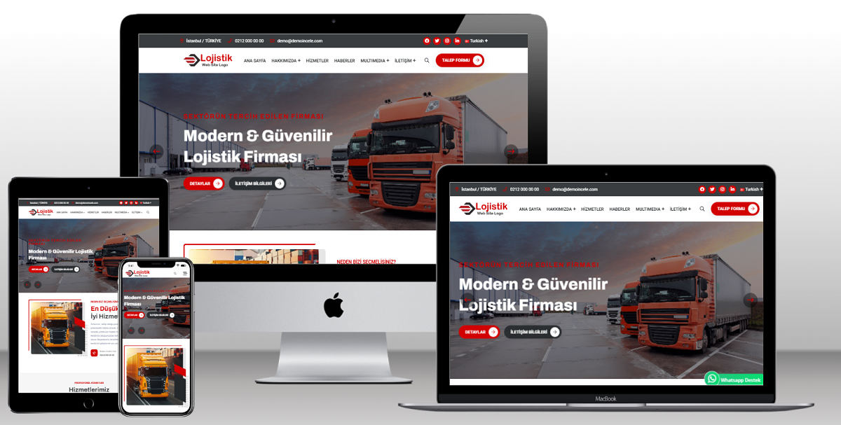 Lojistik - Nakliyat Web Site Paketi Dakik71